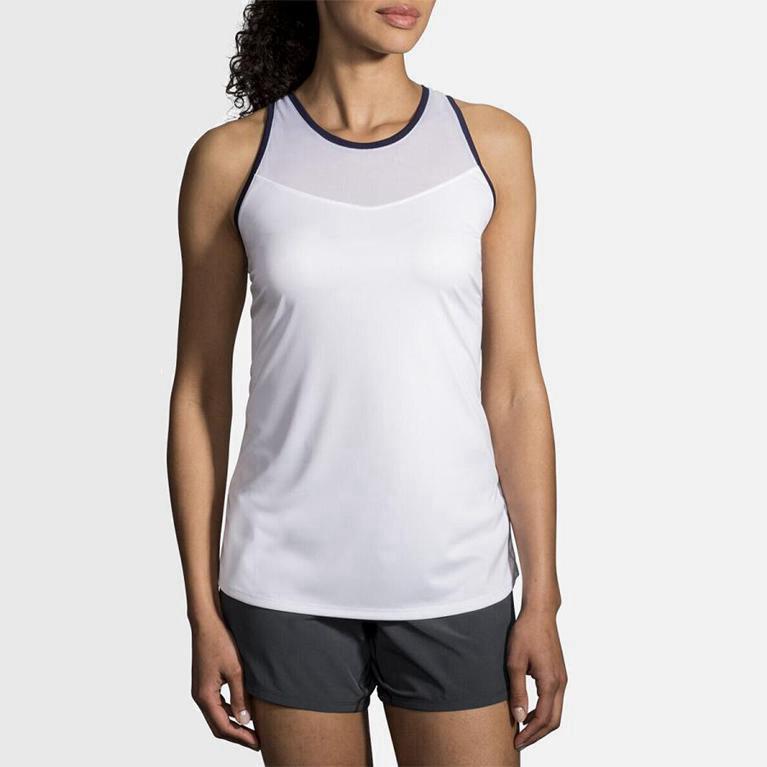 Brooks Stealth Running Tank Dame Outlet - Hvite - Norge (TUF461839)